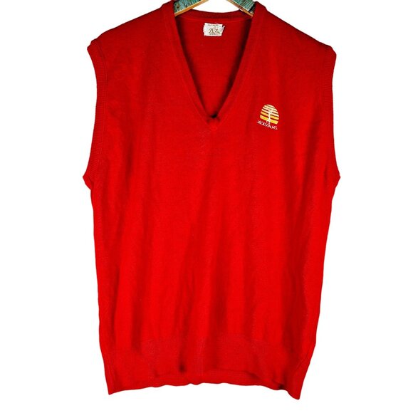 Vintage DiFini Red Jackson, MS Red Golf Vest, Pullover, Sz XL - Picture 1 of 8